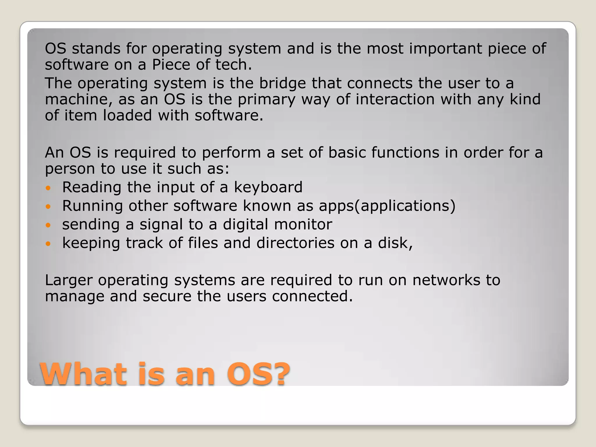 Operating systems | PPT