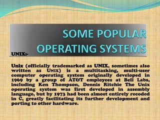 Operating systems | PPT