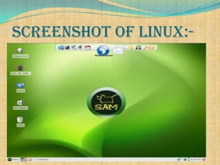 SCREENSHOT OF LINUX:-
 