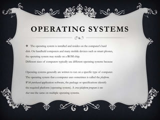Operating System Cds Operating systems | PPTX