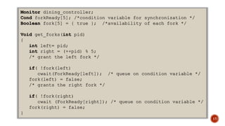 dining philosophers problem using montiors | PPT