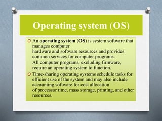Operating systems in smartphones. | PPTX