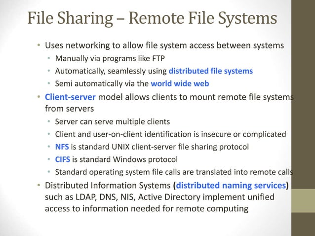 operating system File - System Interface | PPT | Operating Systems ...