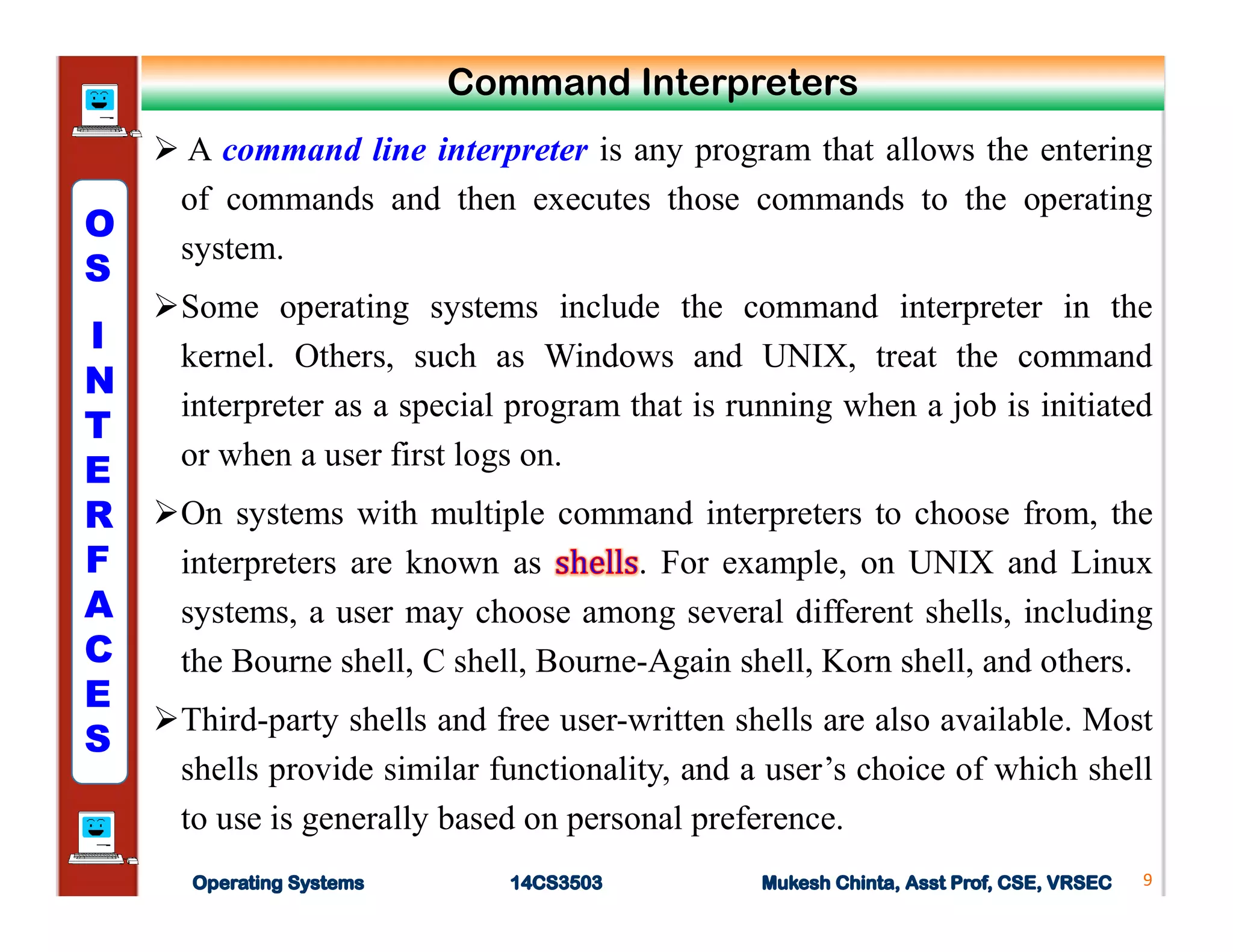 Operating systems system structures | PDF