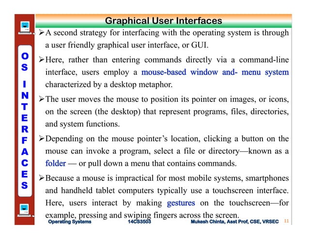 Operating systems system structures | PDF