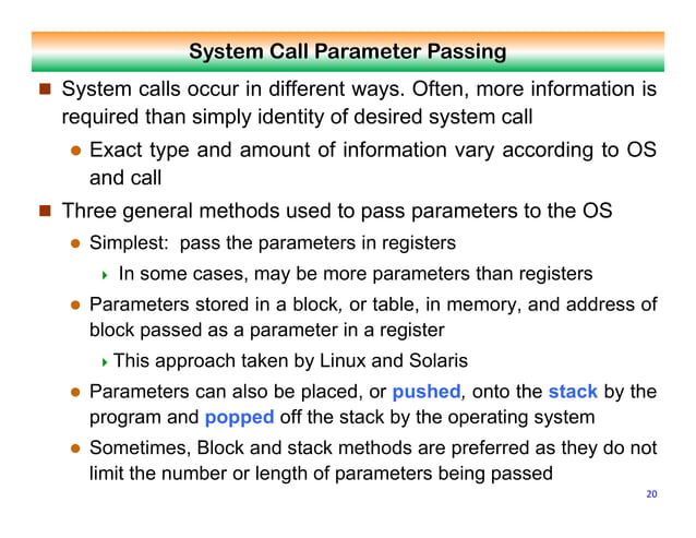 Operating systems system structures | PDF