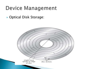  Optical Disk Storage:
 