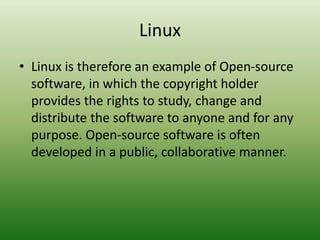 Operating Systems: A History of Linux | PPTX