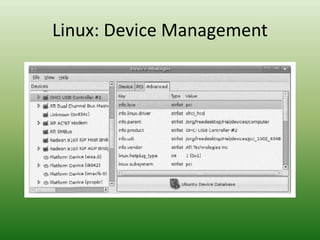 Linux: Device Management
 