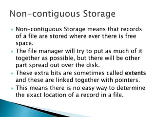 Operating Systems -  File Management