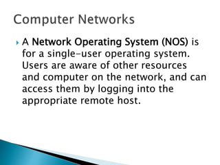 Operating Systems - Network Management | PPTX
