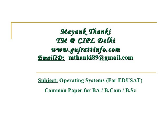 Paper presentation operating system