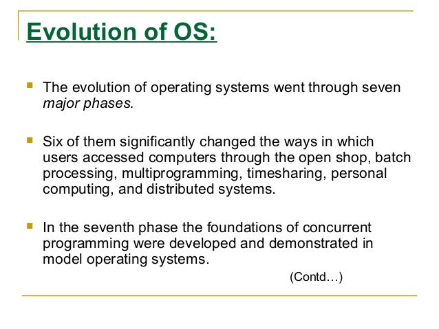 Evolution Of Os