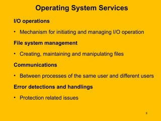 Operating system services 9 | PPT | Operating Systems | Computer ...