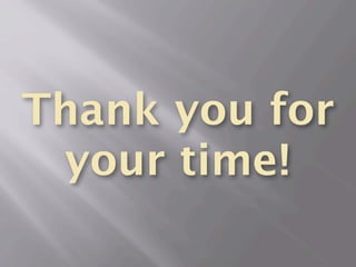 Thank you for
your time!
 