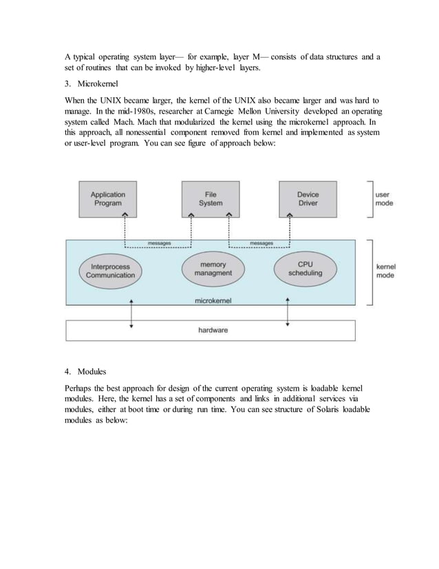 Operating System Structure (documentation) | PDF