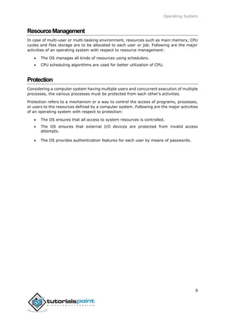 Operating system tutorial | PDF