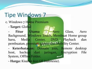 Operating system windows 7 | PPTX