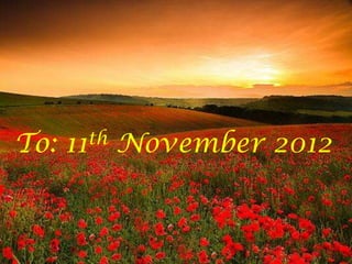 UK's military role in Afghanistan since
                  2001




To:   11th   November 2012
 