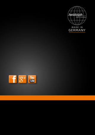 01-005-004-92-3b, 26.01.2018
© Heidolph Instruments GmbH  Co. KG
This is a translation of the original operating manual. We reserve the right to make any technical
modifications without prior notification. This documentation is not subject to revision; the latest version
of this documentation can be found on our homepage. The copyright for all texts and images is held by
Heidolph Instruments GmbH  Co. KG.
Technische Änderungen sind ohne vorherige Ankündigung vorbehalten. Diese Dokumentation unterliegt keinem
Änderungsdienst, neueste Stände dieser Dokumentation finden Sie auf unserer Homepage. Das Urheberrecht
für Texte und Bilder liegt bei Heidolph Instruments GmbH  Co. KG.
 