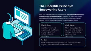 Describing Operable Operable Guidelines: Making Interfaces Easy to Use | PPTX