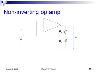 Non-inverting op amp – + V i V o R f R i 