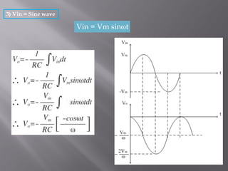 3) Vin = Sine wave
Vin = Vm sinωt
 