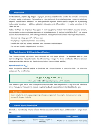 Comprehensive Guide to Operational Amplifiers in Analog Electronics | PDF
