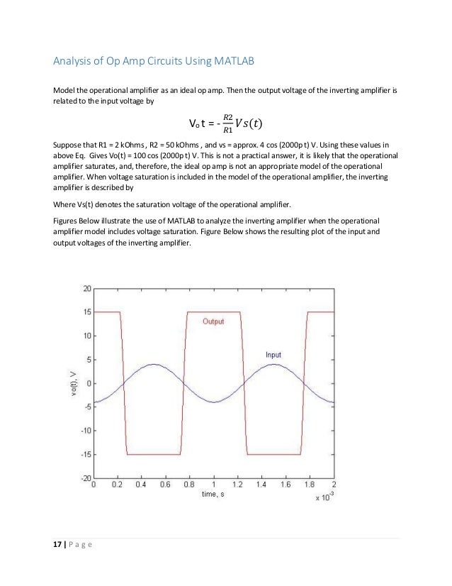 Operational Amplifiers with MATLAB