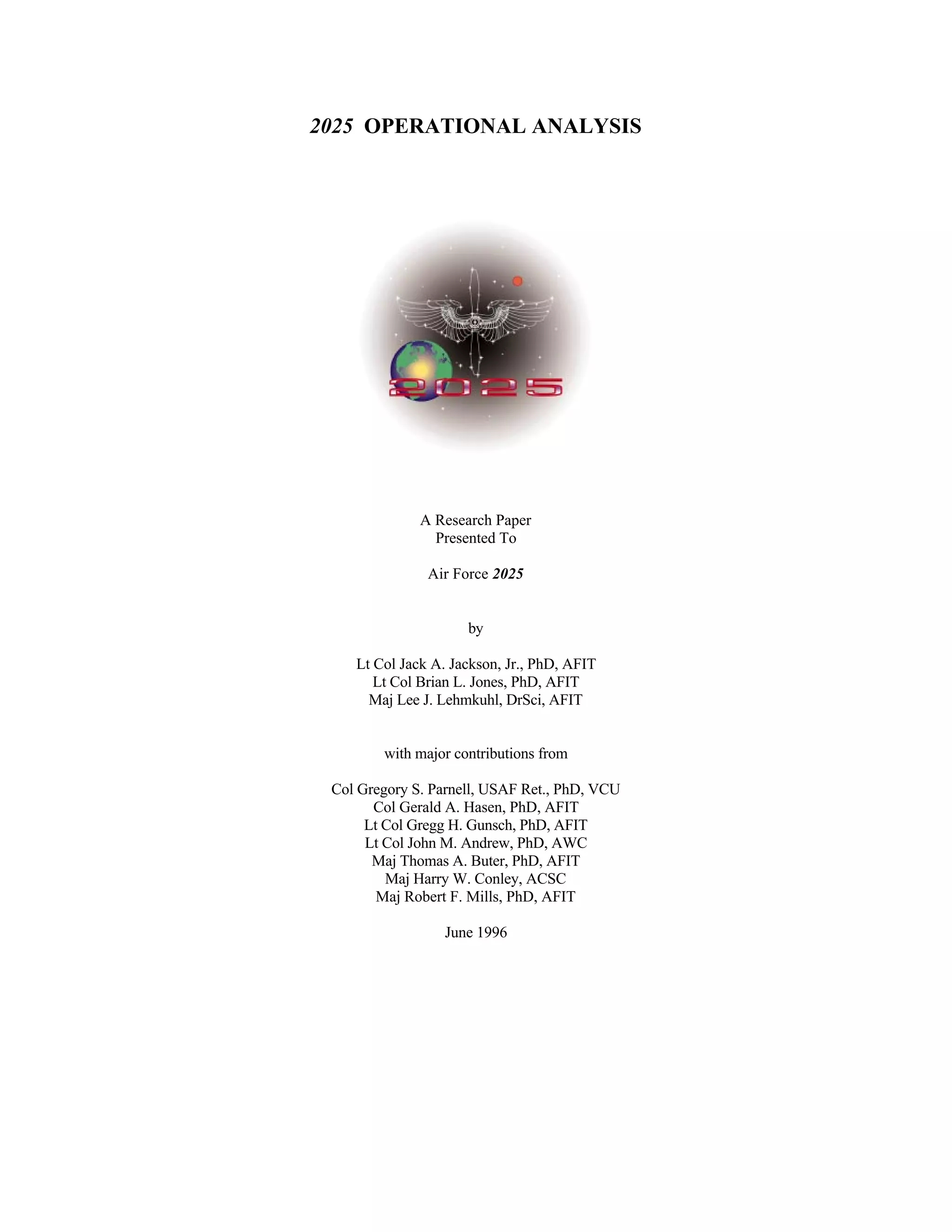 Operational analysis for air force 2025 PDF