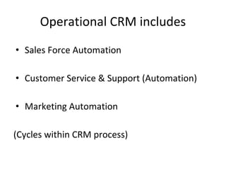 Operational and Analytical CRM | PDF