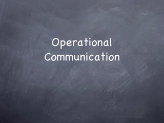Operational Communication 