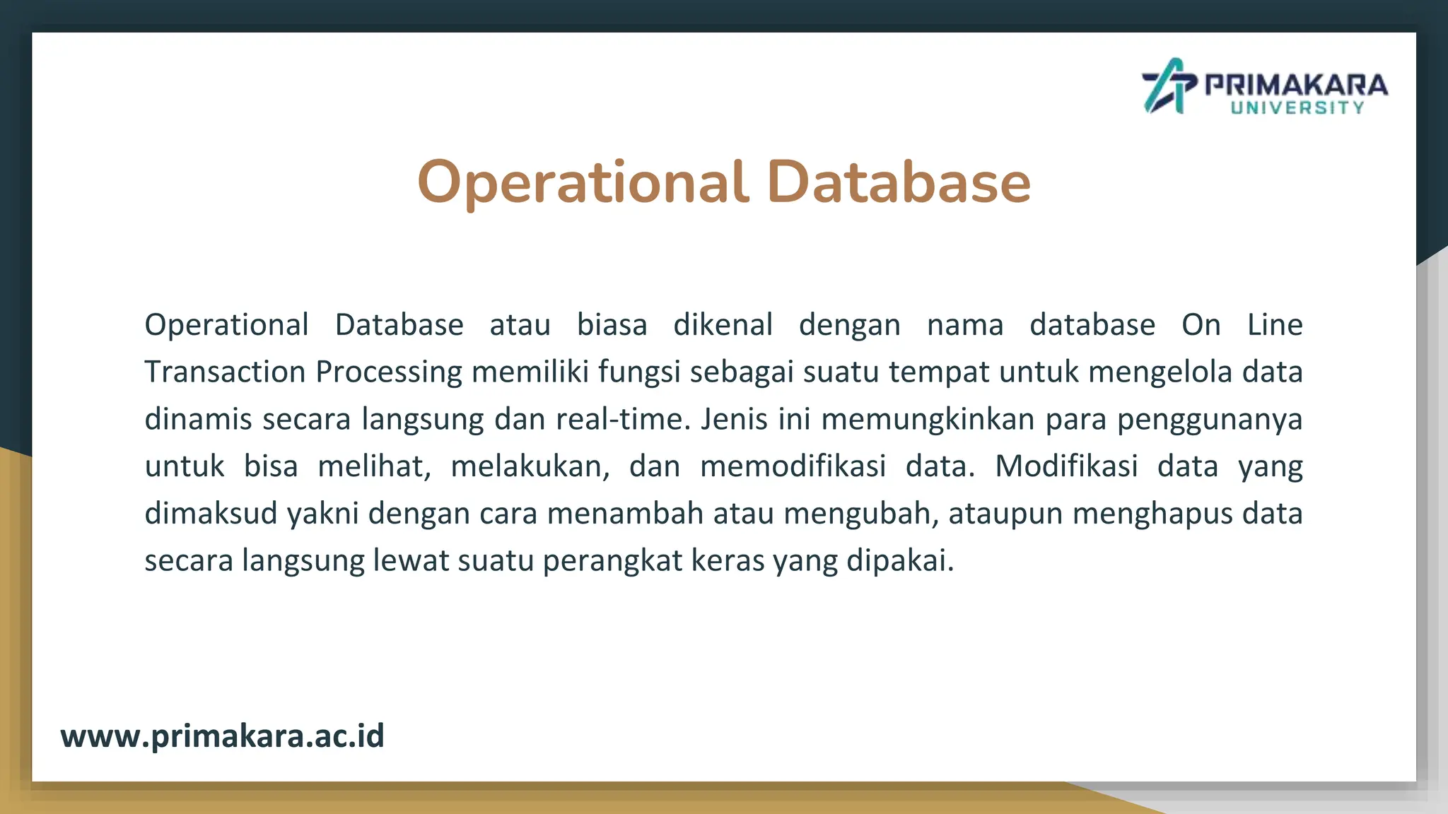 Operational Database by primakara univ.pptx