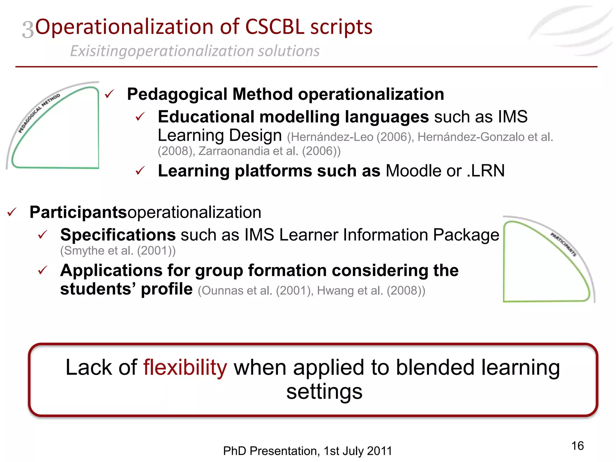 Computational solutions for operationalizing CSCBL scripts 