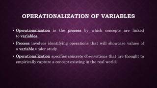 Operationalization of variables | PPTX