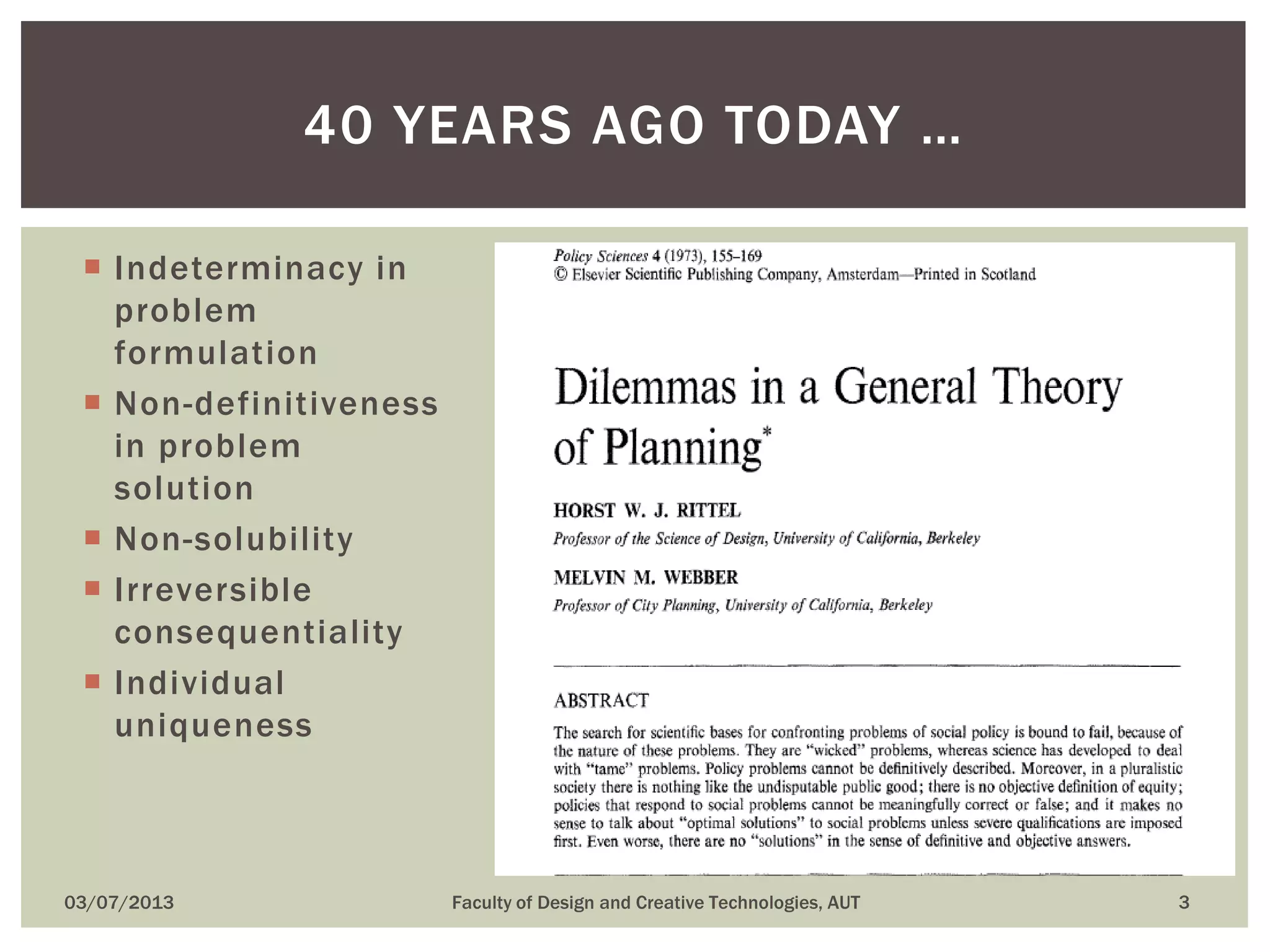 Operationalizing wicked problem solving to create desirable futures | PPTX