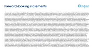 Forward-looking statements
This presentation contains forward-looking statements about, among other things, trend analyses and future events, future financial performance, anticipated growth, industry prospects,
environmental, social and governance goals, and the anticipated benefits of acquired companies. The achievement or success of the matters covered by such forward-looking statements
involves risks, uncertainties and assumptions. If any such risks or uncertainties materialize or if any of the assumptions prove incorrect, Salesforce’s results could differ materially from the
results expressed or implied by these forward-looking statements. The risks and uncertainties referred to above include those factors discussed in Salesforce’s reports filed from time to
time with the Securities and Exchange Commission, including, but not limited to: the impact of, and actions we may take in response to, the COVID-19 pandemic, related public health
measures and resulting economic downturn and market volatility; our ability to maintain security levels and service performance meeting the expectations of our customers, and the
resources and costs required to avoid unanticipated downtime and prevent, detect and remediate performance degradation and security breaches; the expenses associated with our data
centers and third-party infrastructure providers; our ability to secure additional data center capacity; our reliance on third-party hardware, software and platform providers; the effect of
evolving domestic and foreign government regulations, including those related to the provision of services on the Internet, those related to accessing the Internet, and those addressing
data privacy, cross-border data transfers and import and export controls; current and potential litigation involving us or our industry, including litigation involving acquired entities such as
Tableau Software, Inc. and Slack Technologies, Inc., and the resolution or settlement thereof; regulatory developments and regulatory investigations involving us or affecting our industry;
our ability to successfully introduce new services and product features, including any efforts to expand our services; the success of our strategy of acquiring or making investments in
complementary businesses, joint ventures, services, technologies and intellectual property rights; our ability to complete, on a timely basis or at all, announced transactions; our ability to
realize the benefits from acquisitions, strategic partnerships, joint ventures and investments, including our July 2021 acquisition of Slack Technologies, Inc., and successfully integrate
acquired businesses and technologies; our ability to compete in the markets in which we participate; the success of our business strategy and our plan to build our business, including our
strategy to be a leading provider of enterprise cloud computing applications and platforms; our ability to execute our business plans; our ability to continue to grow unearned revenue and
remaining performance obligation; the pace of change and innovation in enterprise cloud computing services; the seasonal nature of our sales cycles; our ability to limit customer attrition
and costs related to those efforts; the success of our international expansion strategy; the demands on our personnel and infrastructure resulting from significant growth in our customer
base and operations, including as a result of acquisitions; our ability to preserve our workplace culture, including as a result of our decisions regarding our current and future office
environments or work-from-home policies; our dependency on the development and maintenance of the infrastructure of the Internet; our real estate and office facilities strategy and
related costs and uncertainties; fluctuations in, and our ability to predict, our operating results and cash flows; the variability in our results arising from the accounting for term license
revenue products; the performance and fair value of our investments in complementary businesses through our strategic investment portfolio; the impact of future gains or losses from our
strategic investment portfolio, including gains or losses from overall market conditions that may affect the publicly traded companies within our strategic investment portfolio; our ability to
protect our intellectual property rights; our ability to develop our brands; the impact of foreign currency exchange rate and interest rate fluctuations on our results; the valuation of our
deferred tax assets and the release of related valuation allowances; the potential availability of additional tax assets in the future; the impact of new accounting pronouncements and tax
laws; uncertainties affecting our ability to estimate our tax rate; uncertainties regarding our tax obligations in connection with potential jurisdictional transfers of intellectual property,
including the tax rate, the timing of the transfer and the value of such transferred intellectual property; uncertainties regarding the effect of general economic and market conditions; the
impact of geopolitical events; uncertainties regarding the impact of expensing stock options and other equity awards; the sufficiency of our capital resources; our ability to comply with our
debt covenants and lease obligations; and the impact of climate change, natural disasters and actual or threatened public health emergencies, including the ongoing COVID-19 pandemic.
 