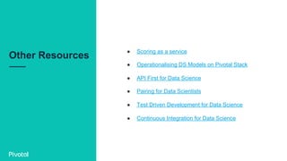 Operationalizing Data Science: The Right Architecture and Tools | PDF