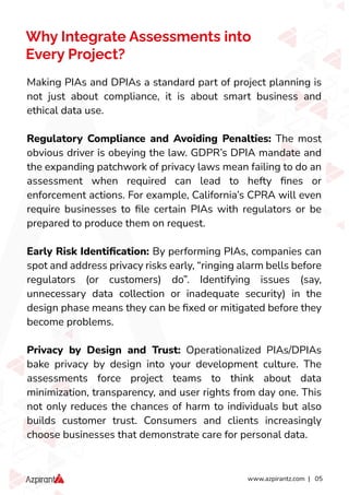 Operationalizing Privacy Impact Assessments(PIAs & DPIAs) | PDF
