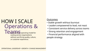 Projects For Operations Leadership Program Operational Leadership Projects Presentation | PPTX