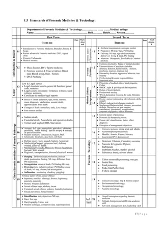 Operational Manual Forensic Medicine (3rd year MBBS)) | PDF