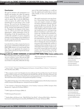 Operational and reputational risk: Essential components of ERM | PDF