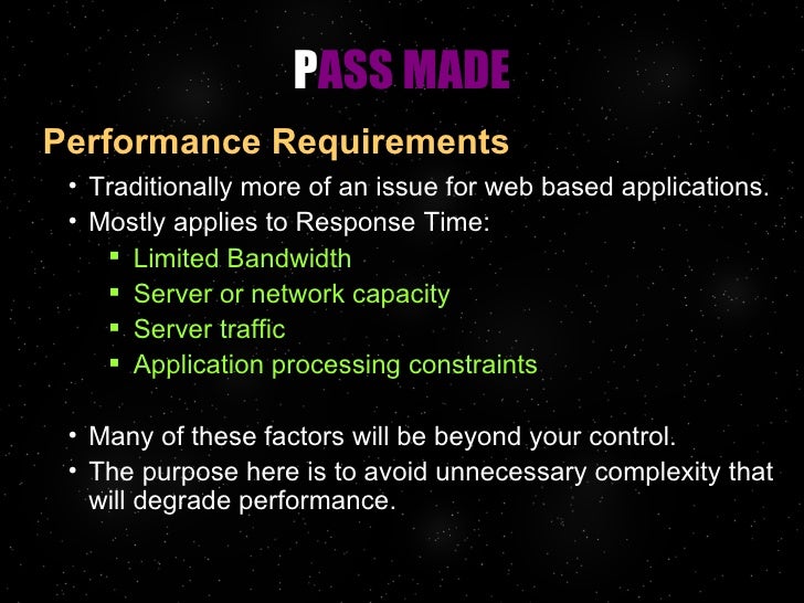 Operational Requirements