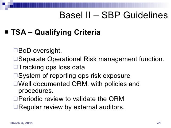 Operational Risk & Basel Ii