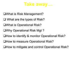 Optro Risk Operational risk (by ms.sweta vijuraj) | PPTX