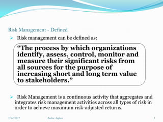 Operational risk management (orm) | PDF