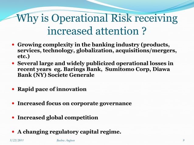 Operational risk management (orm) | PDF