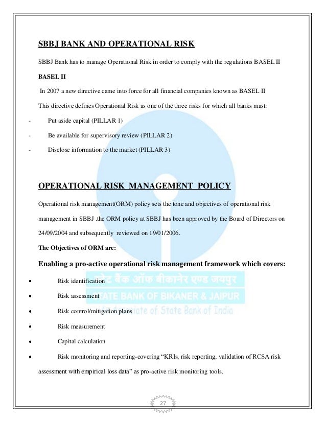 Operational Risk Certification