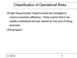 Operational Risks Or Events Operational risks | PPT