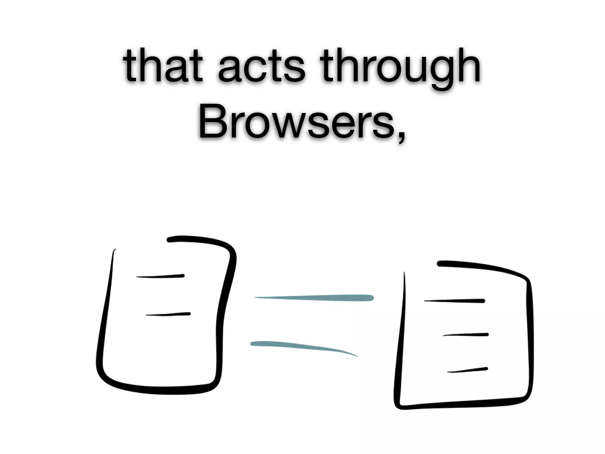 that acts through
    Browsers,
 